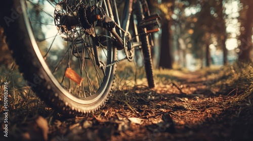 bicycle on nature path