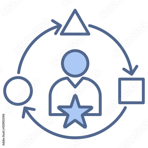 Adaptive Leadership Blue Icon