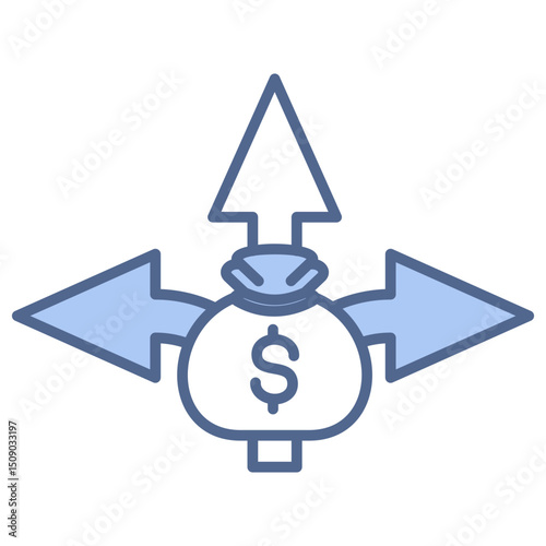 Financial Flexibility Blue Icon