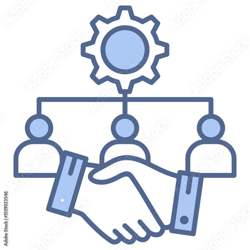 Customer Relationship Blue Icon