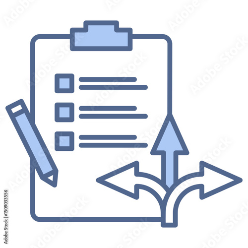 Flexible Contract Blue Icon