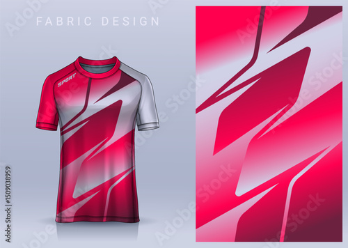 Fabric textile design for Sport t-shirt, Soccer jersey mockup for football club. uniform front view.	

