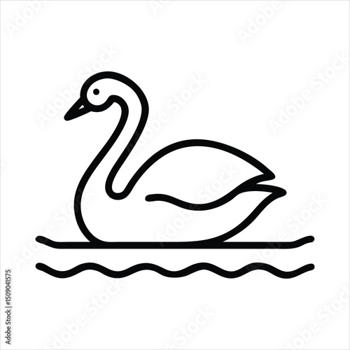 Swan  High Quality Vector Illustration