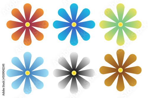 A collection of simple gradient flower