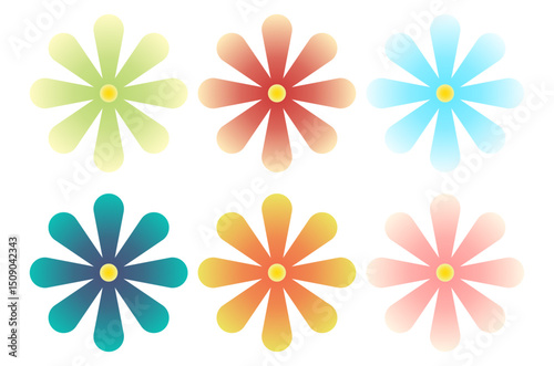A collection of simple gradient flower