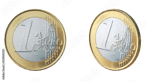 Wallpaper Mural One euro coin 3d currency Torontodigital.ca