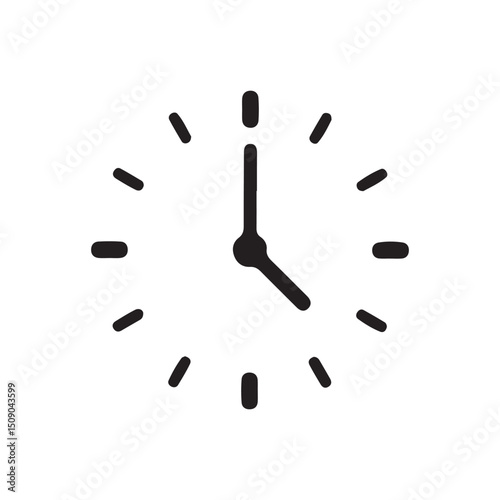 clock on a white background