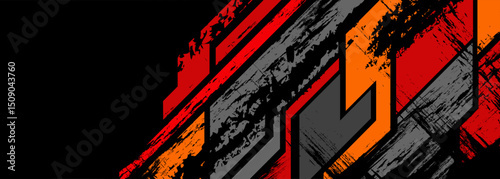 Car wrap design vector.Graphic abstract stripe racing background designs for vehicle, rally, race, adventure and car racing livery