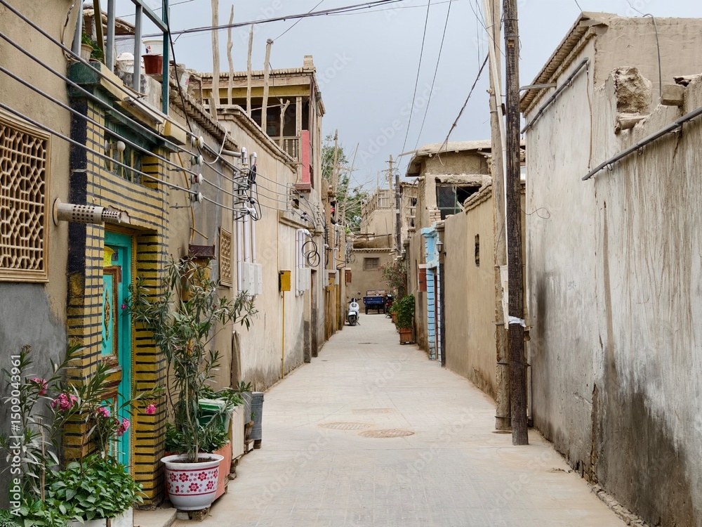 Obraz premium The streets view and cityscape of Yarkand city, Xinjiang, China