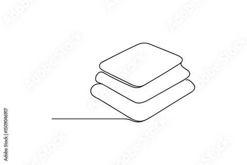 Pads continuous one line drawing minimalism design