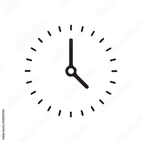 wall clock isolated on white