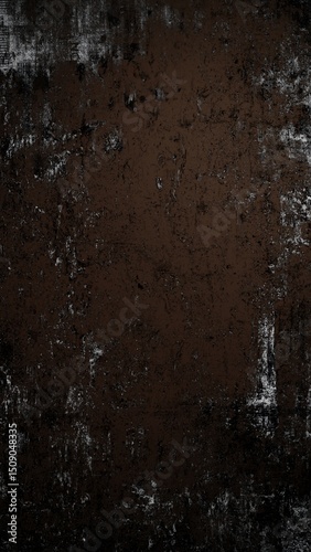 Black scratched grunge background, old film effect, space for text. Texture of scratches, chips, scuffs, dirt on old aged surface .