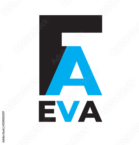 Eva logo design vector item icon cover letter template