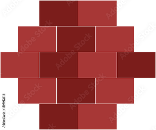 Flat Icon of Brick Wall for Graphics