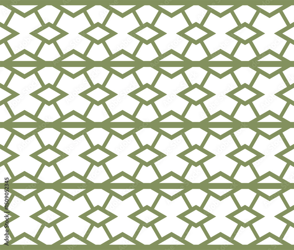 Fototapeta premium Geometric seamless pattern isolated on white background