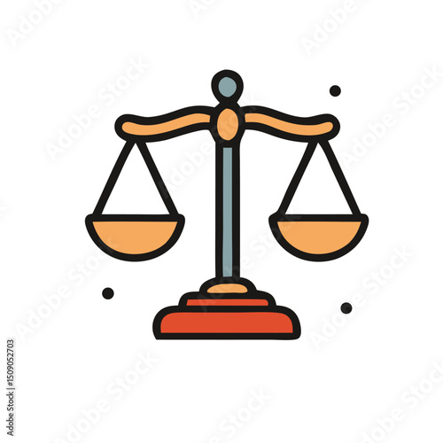 Stylized depiction of scales symbolizing law justice and legal balance