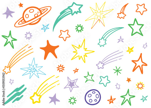 Seamless vector pattern design featuring colorful fish, stars, and sea nature illustrations