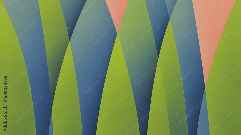 Obraz premium Abstract background with green folds of glass, ai generated. Color Fold. Illustration