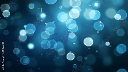 Blue Bokeh Lights Background with Soft Glows and Dreamy Atmosphere for Creative Projects