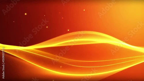 Abstract Light Wave Design with Warm Orange and Yellow Tones for Background or Overlay Use