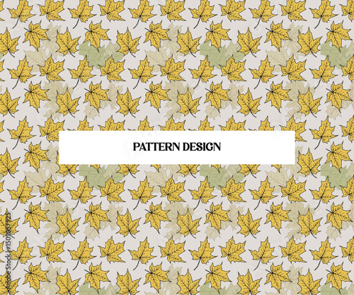 Seamless Floral Pattern with Hand-Drawn Leaves and Blooms – Vintage Botanical Background

