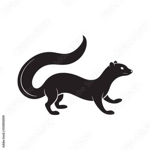 Weasel Running Low Silhouette