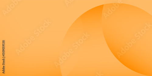 Abstract Orange Background with Geometric Circular Overlapping Patterns. modern trendy design in Vector Illustration