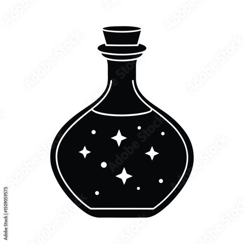 vector illustration of a glass vase