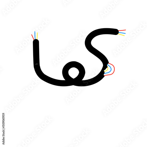 broken cable vector icon