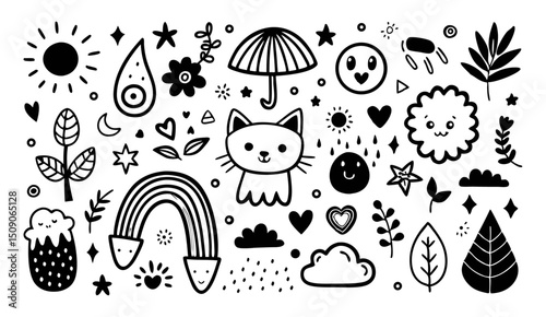 Education and Teaching Tools Line Drawing