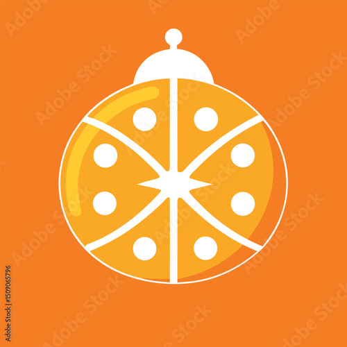orange fruit vector icon