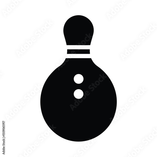 bowling ball and pins on white background