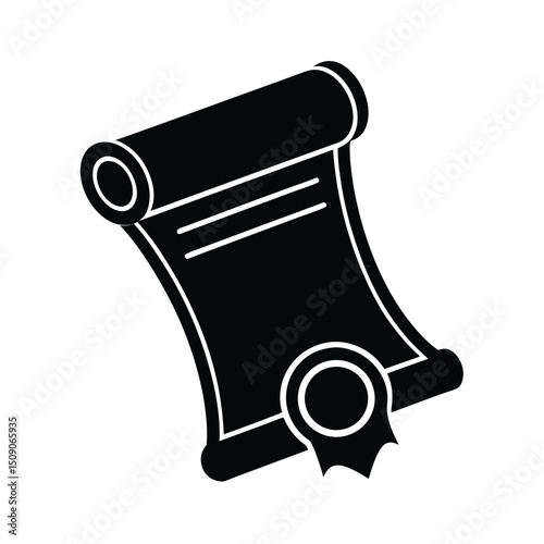 vector illustration of an old paper scroll