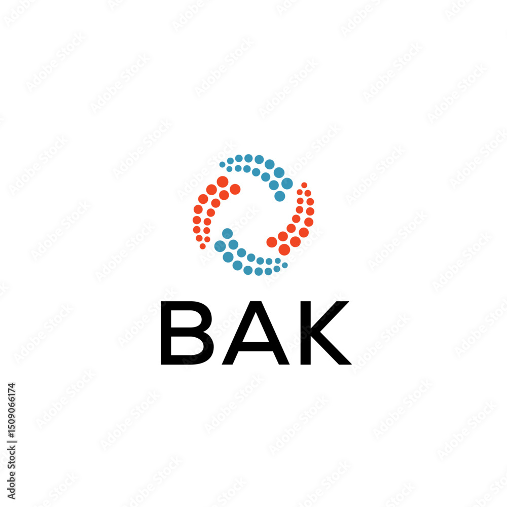 Fototapeta premium BAK Letter logo white background