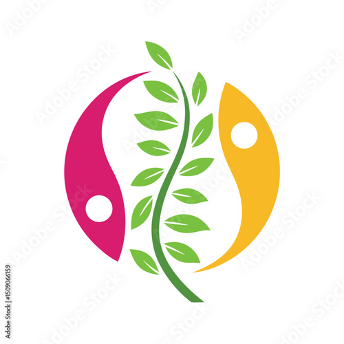 vector illustration of green peas