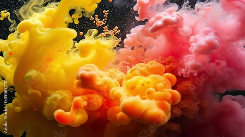 Colorful Swirls of Ink in Water Creating Stunning Abstract Backgrounds and Textures