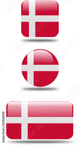 Free Download set 3d look Flag of denmark - GFXLoad