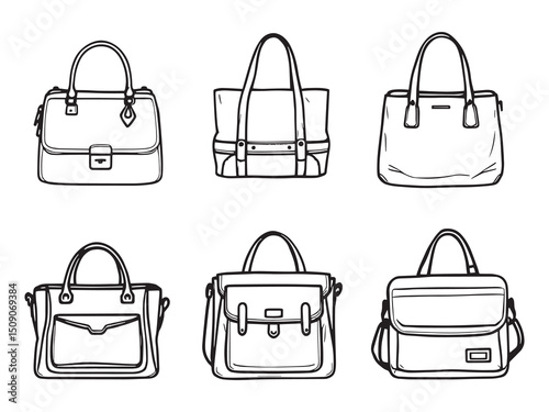 Handbag Simple Line Art Collection