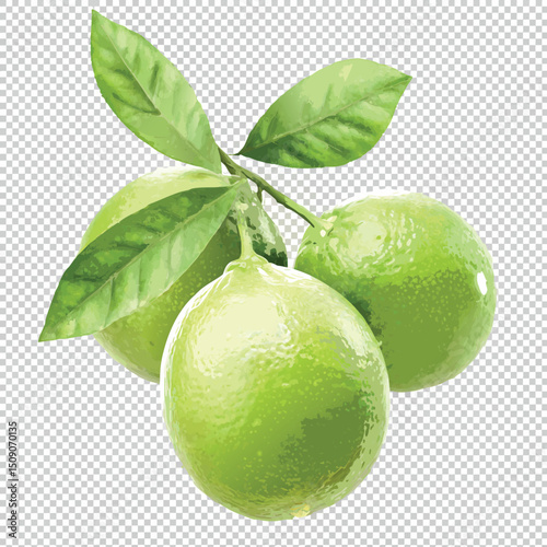 lemon with leaves vector