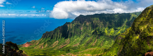 Φωτογραφία Kalalau lookout panorama on Hawaii island Kauai