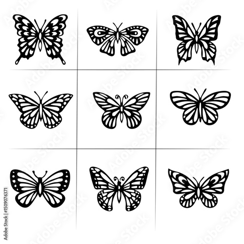 Wallpaper Mural Butterfly  vector set 1 Torontodigital.ca
