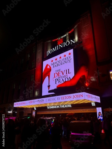 The Devil Wears Prada Broadway musical on London's West End in the heart of London City, England, United Kingdom, Europe.