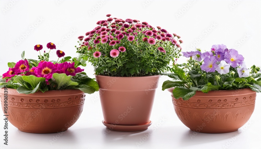 Naklejka premium flower pot on white background