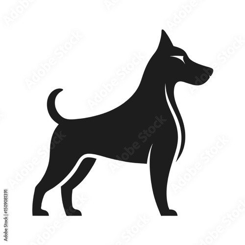 dog silhouette logo vector illustration