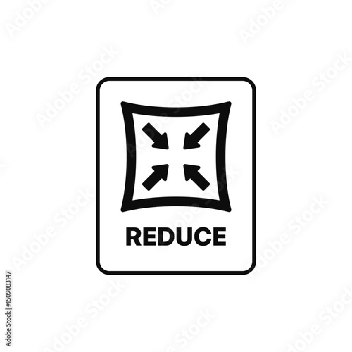  Black Reduce Symbol Icon Vector Sign