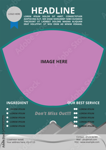 A contemporary advertising flyer showcases the essence of modern design. It is perfect for promotion of a product, event or service.