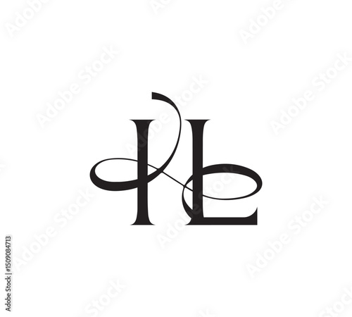 hl letter logo, hl luxury logo, hl initials vector logo design