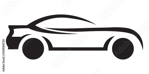 Car icon set in linear style. Transport symbol. Vector illustration.