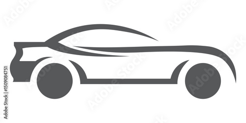 Car icon set in linear style. Transport symbol. Vector illustration.
