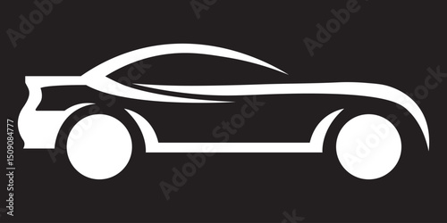 Car icon set in linear style. Transport symbol. Vector illustration.